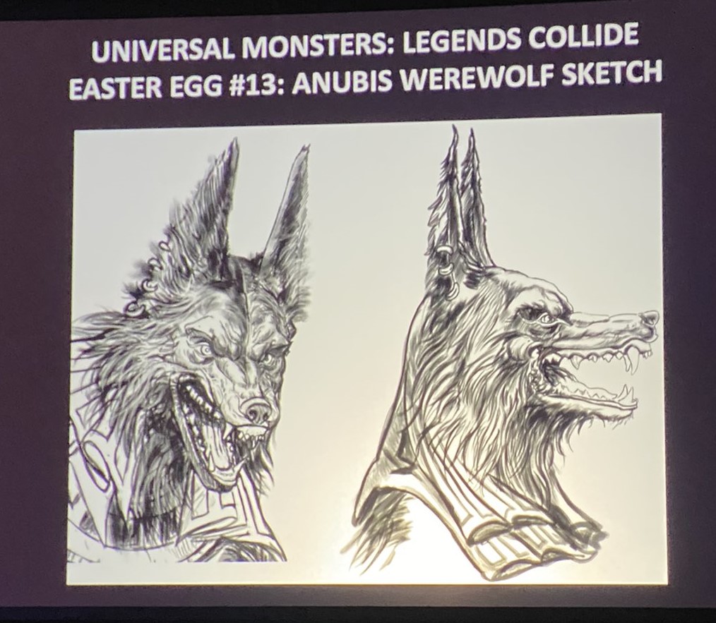 Anubis Werewolf design sketch previewed during Midsummer Scream